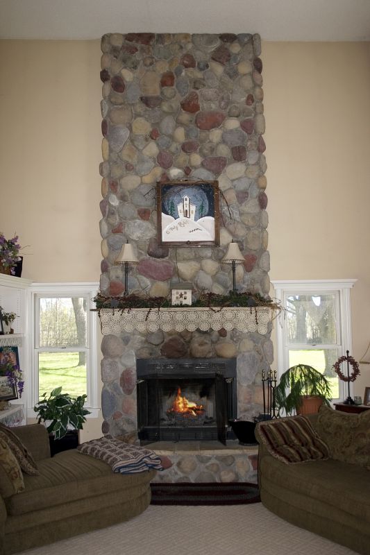 Stone Fireplace